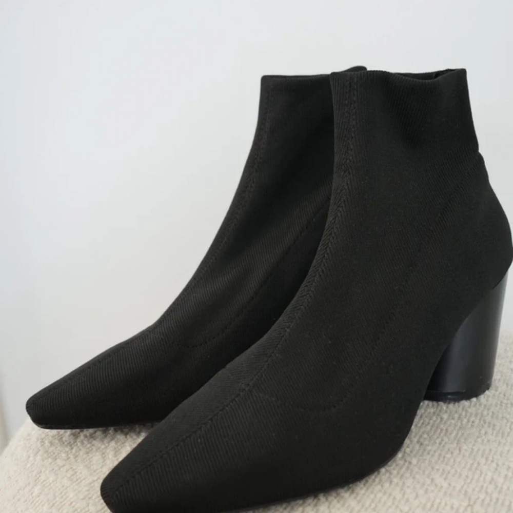 Mango Black Heeled Boots